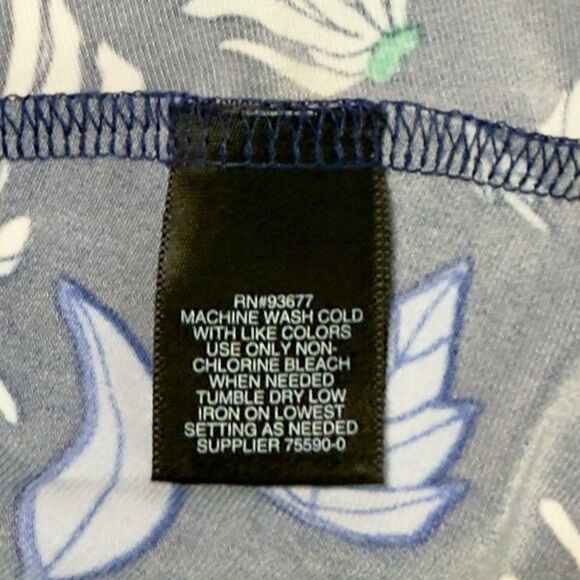 Liz Claiborne Blue Floral Short Sleeve Dress Women’s Size Medium - Picture 11 of 15